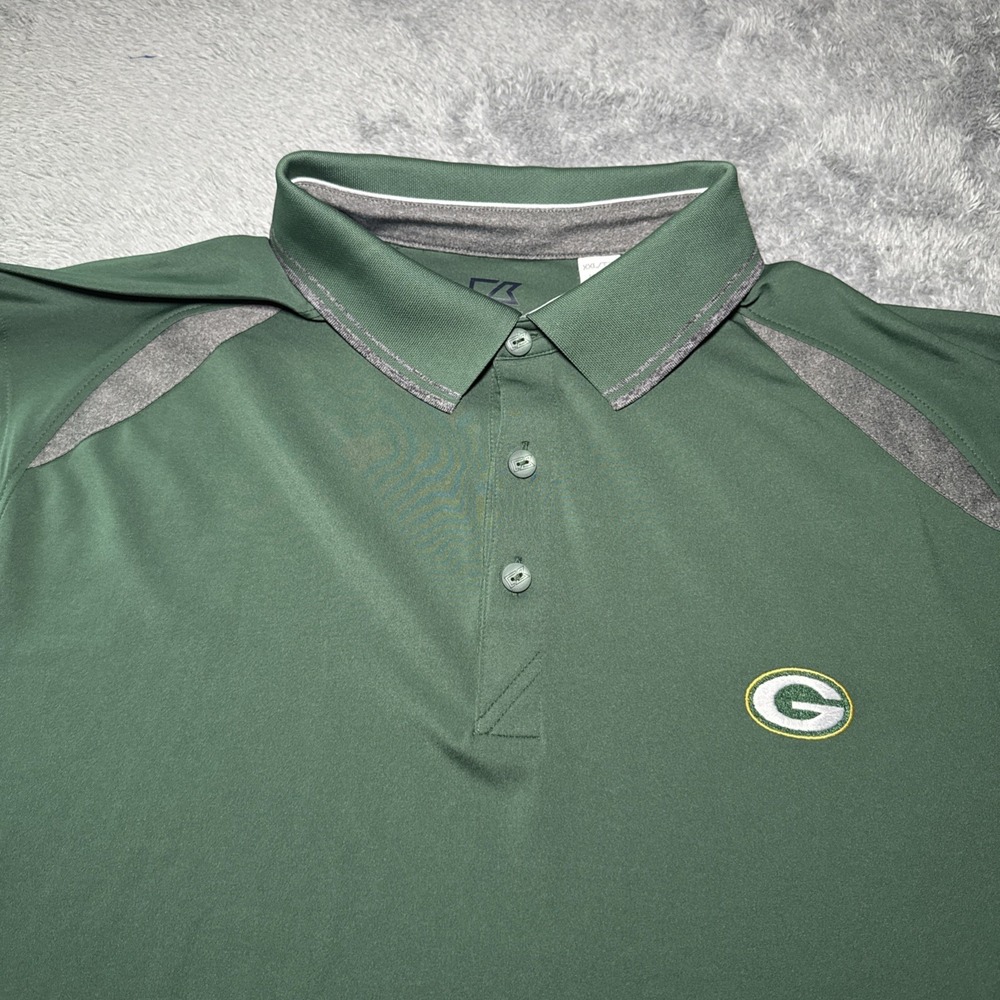 Georgia Bulldogs Men's XXL Cutter & Buck Short Sleeve Green & Grey Polo Shirt